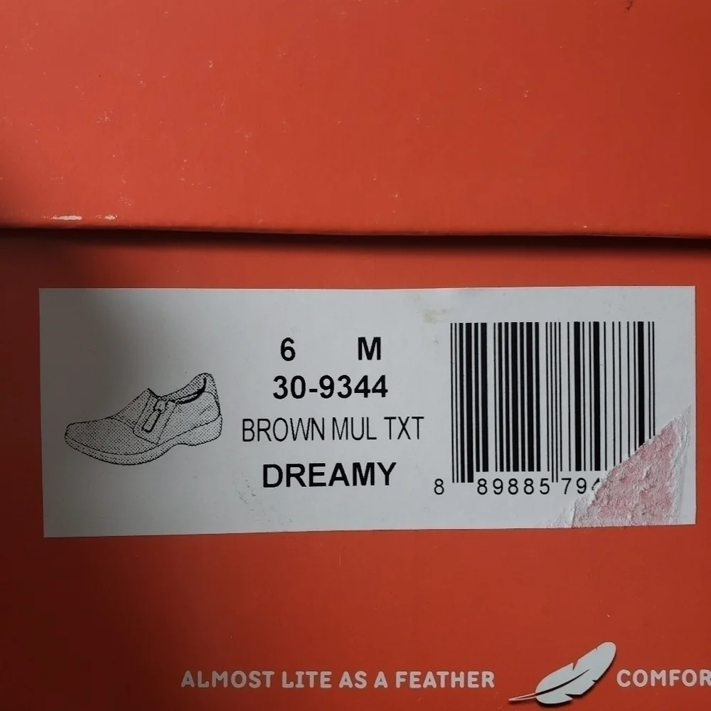 So Lite by Easy Street Dreamy Brown Multi-texture Slip-On Flat Comfort Shoes